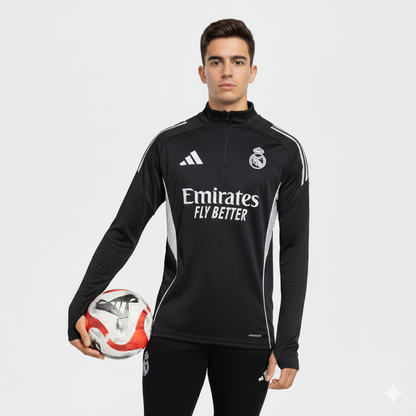 Real Madrid Training Top 2025/26 – Black - CR7 STORE
