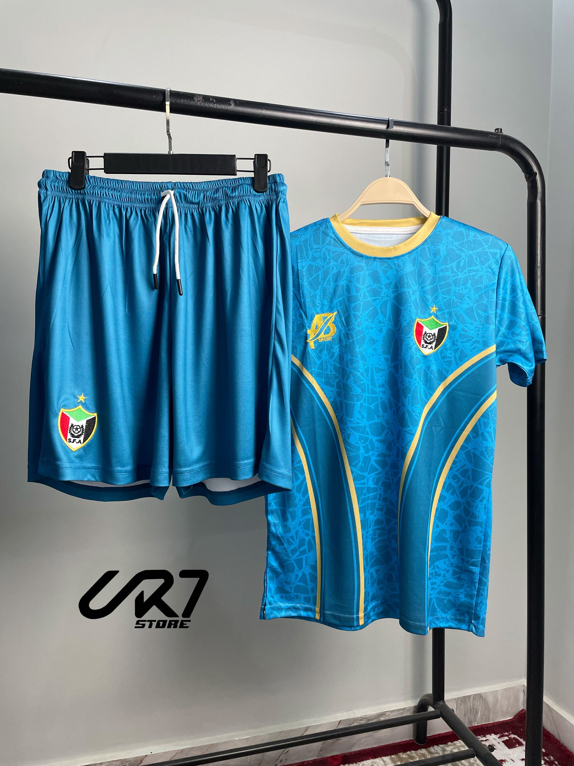 Full set green of T-shirt and shorts for the Sudanese national team - CR7 STORE