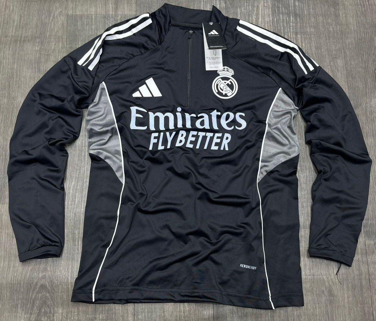 Real Madrid Training Top 2025/26 – Black - CR7 STORE