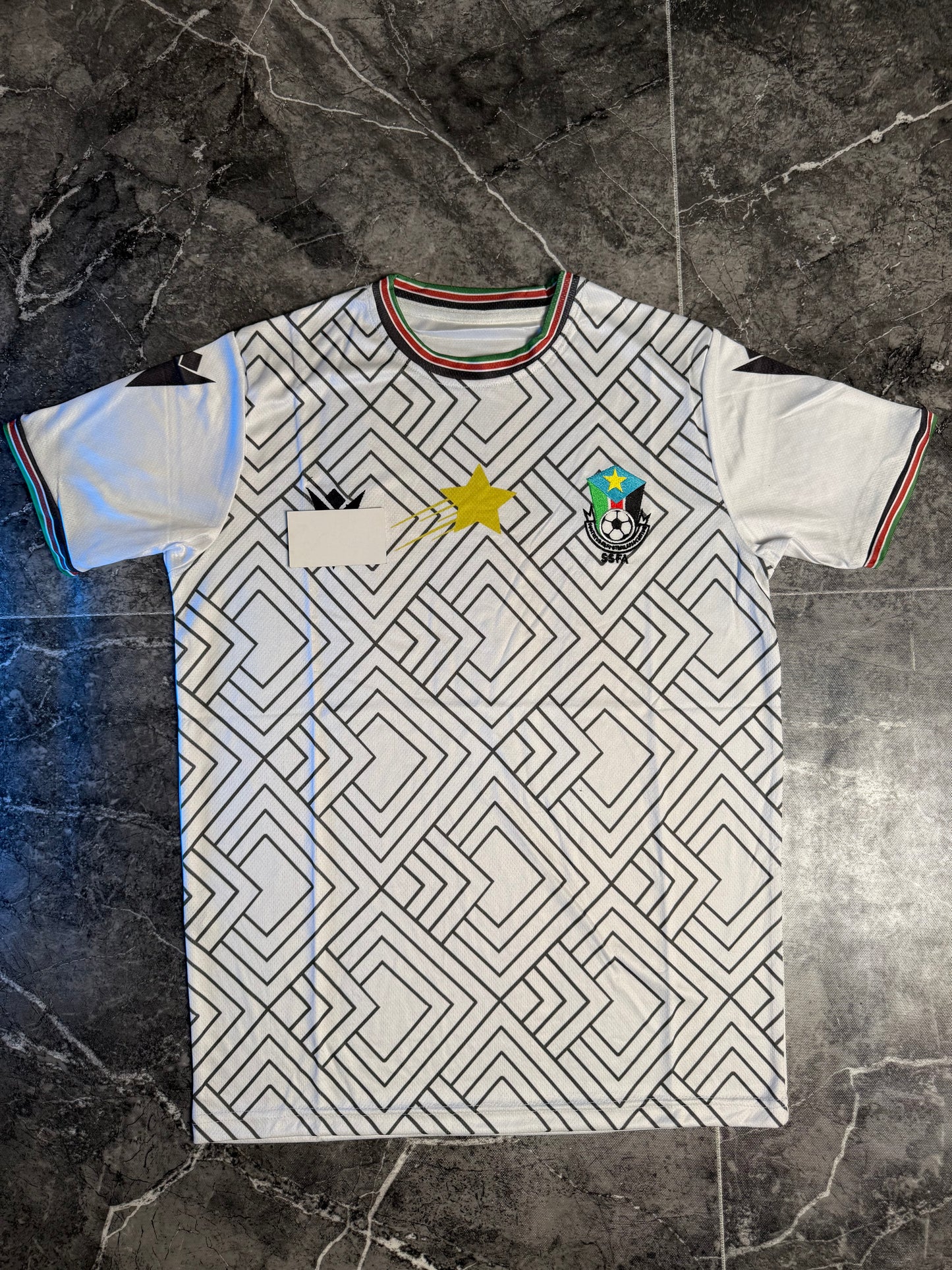 تيشرت منتخب جنوب السودان الأبيض 2024 الطقم الاحتياطي