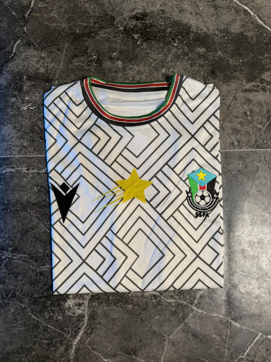 تيشرت منتخب جنوب السودان الأبيض 2024 الطقم الاحتياطي