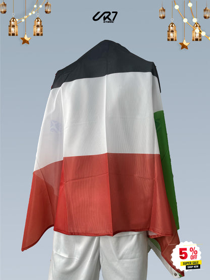 علم السودان كبير مقاس 150 في 90 سم للتشجيع والمناسبات